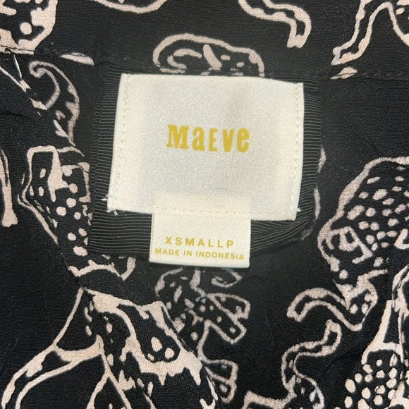 MAEVE Anthropologie Elephant Faux Wrap Dress Size XSP - Picture 2 of 7